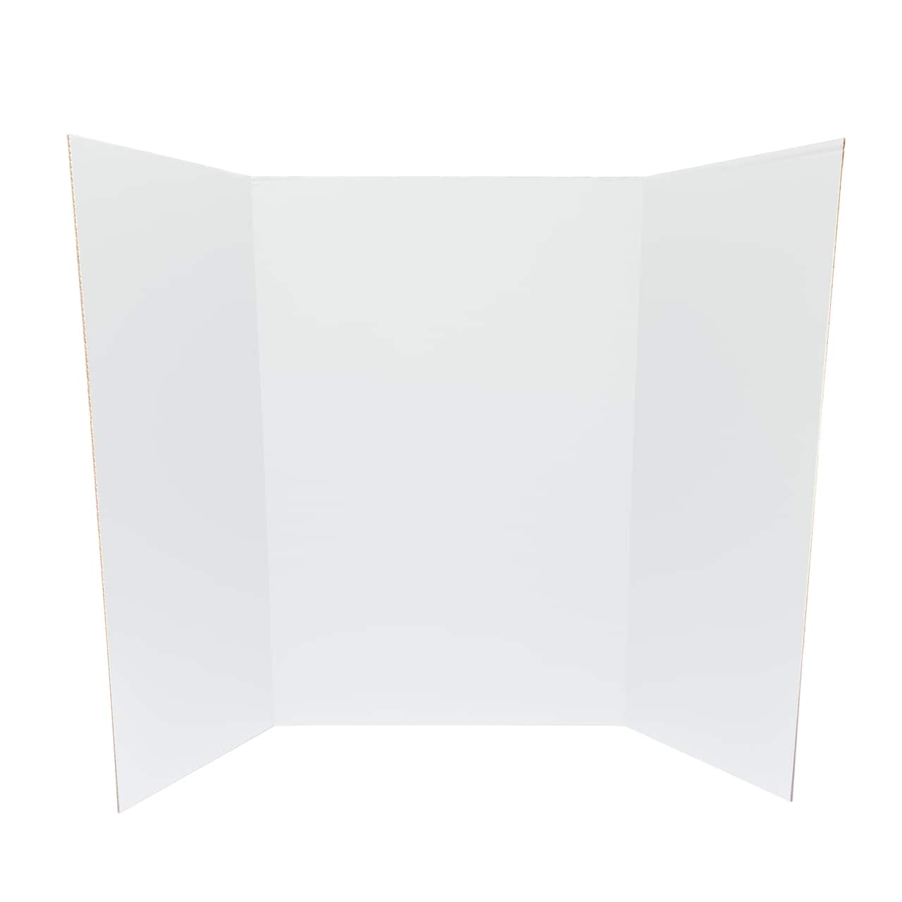 12 Pack: 36" x 48" White Corrugated Tri-Fold Display Board